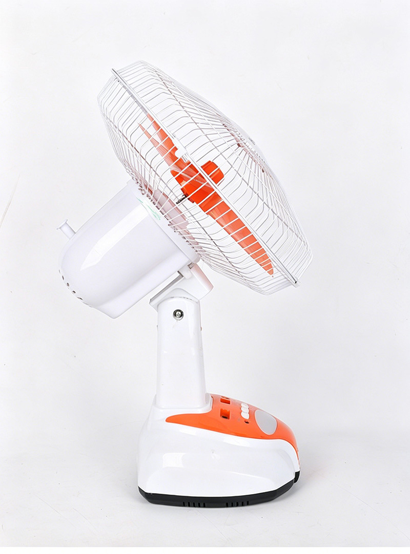 户外太阳能风扇12寸带灯台扇充电露营电风扇空气循环扇