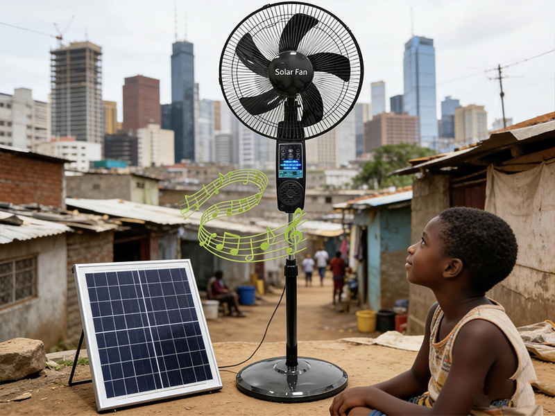外贸solarfan充电摇头扇带灯台扇太阳能风扇户外风扇大风力落地扇